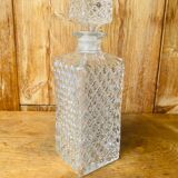 Diamond point crystal whiskey decanter