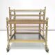 Desserts nesting tables gilded metal and smoked glass