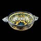 Earthenware Bowls St Jean de Bretagne Set of 4 Hand Decorated Geometric Black
