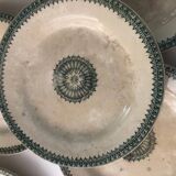 Creil and Montereau ironstone service 22 sauceboat plates