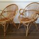 Paire de fauteuils corbeille