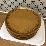 Set of 9 Sarreguemines stoneware dessert plates