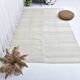 Tapis kilim en laine crème 205x132 cm, tapis kilim en laine blanche 4x7, tapis kilim uni.