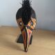 Parrot mask made of woven fibres