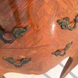 Pair of Louis XV style bedside tables in marquetry
