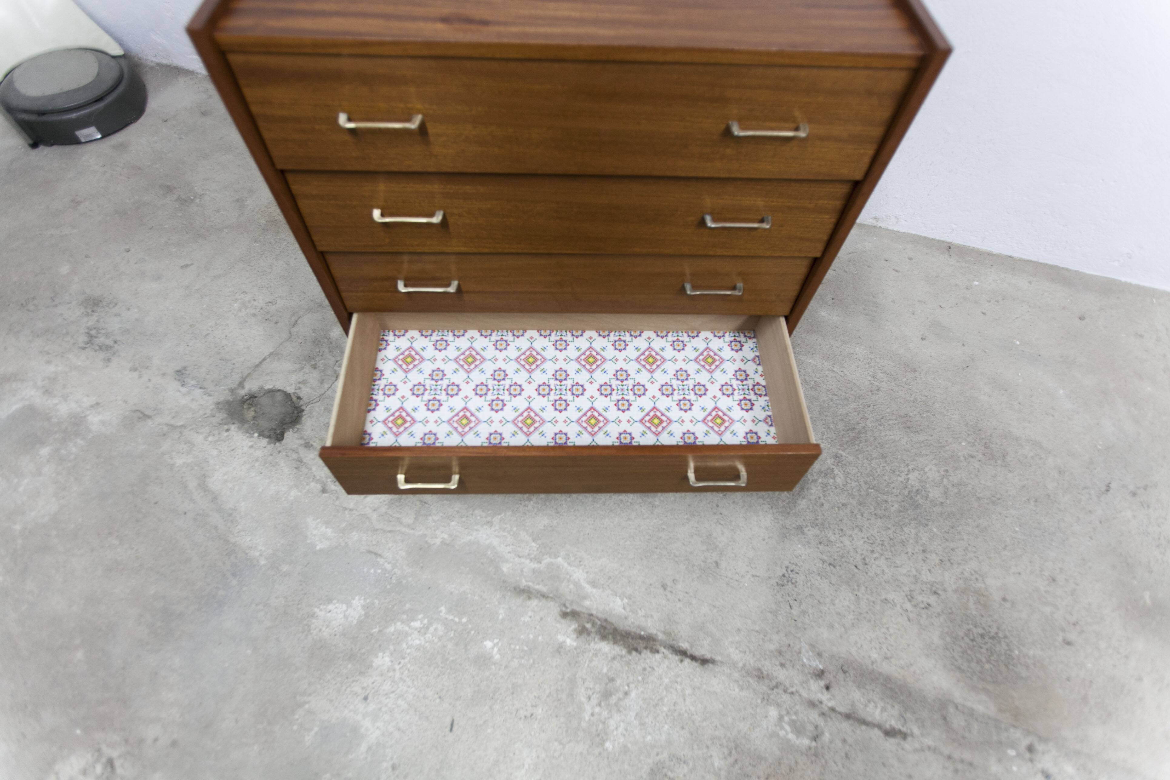 Commode scandinave 4 tiroirs 1960