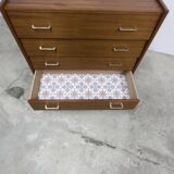 Commode scandinave 4 tiroirs 1960