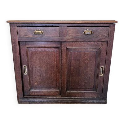 Buffet en chêne français ancien avec portes coulissantes, deuxième moitié des années 1800.