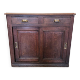 Buffet en chêne français ancien avec portes coulissantes, deuxième moitié des années 1800.