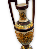 Amphora vase in quimper earthenware