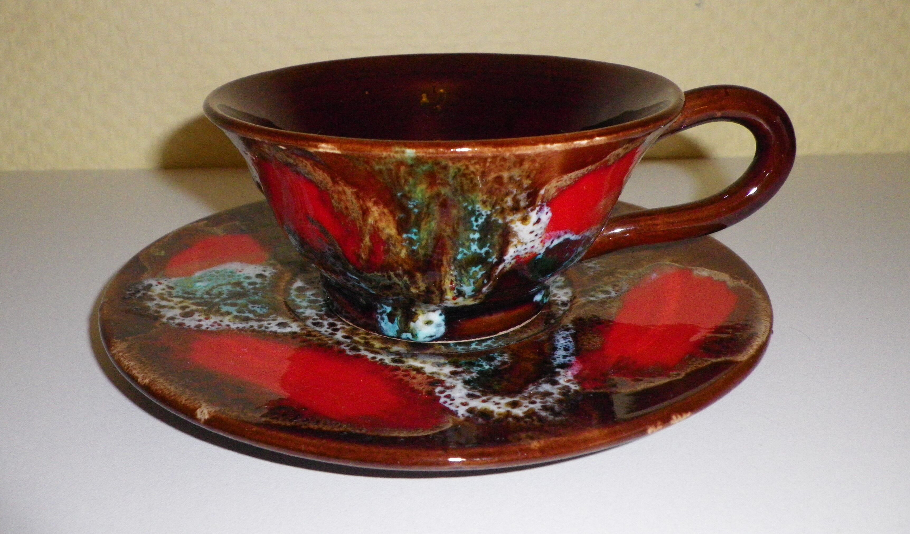 Cup and saucer - Vallauris - 80s