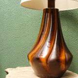 Vintage ceramic lamp, twisted base