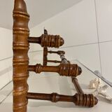 Old wooden towel rack