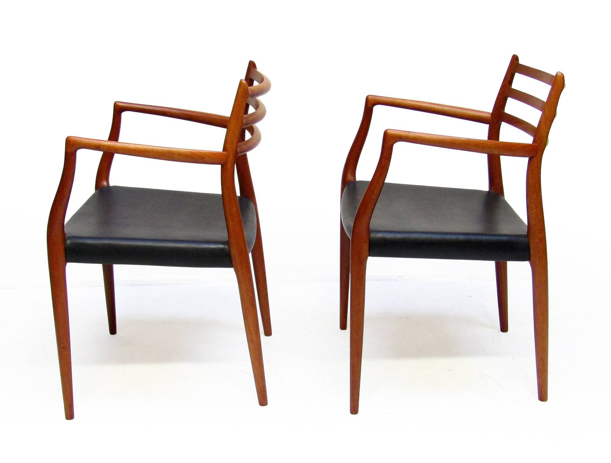 Set of Four 1950s Danish Model 62 and Model 78 Dining Chairs by Niels Molle