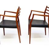 Set of Four 1950s Danish Model 62 and Model 78 Dining Chairs by Niels Molle
