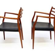 Set of Four 1950s Danish Model 62 and Model 78 Dining Chairs by Niels Molle