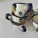 Set of 7 miniature Quimper earthenware cups
