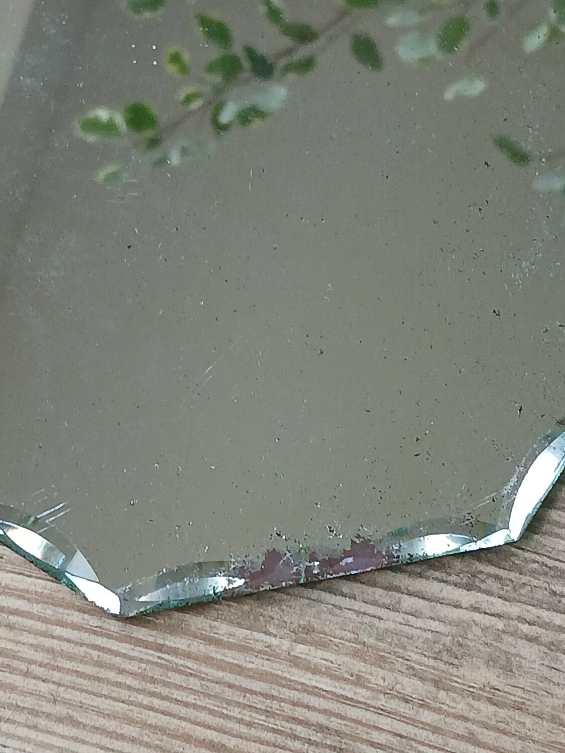 Beveled mirror to place