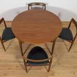 Mid-Century Teak Dining Table and Chairs Set by Hans Olsen for Frem Røjle, Denmark, 1950s, Set of 5