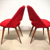 Pair of "fluffy" barrel chairs