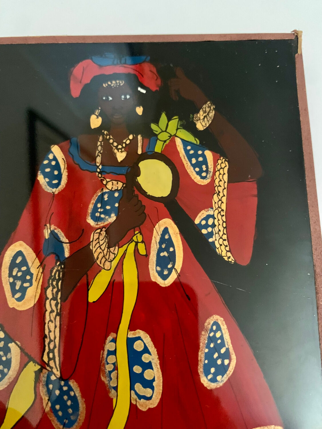 Six Suweer - painting fixed under glass