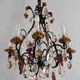 Lustre with pendants and glass fruits, Maison Baguès, six lights