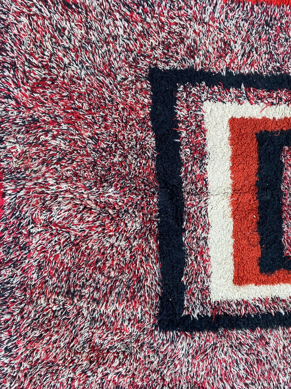 Handmade French Cogolin art deco rug 120x220 cm