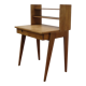 Bureau vintage pieds compas bois massif étagères