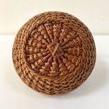 Rattan storage basket from the 50s/60s