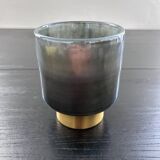 Photophore en verre et laiton