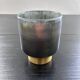 Glass and brass tealight holder