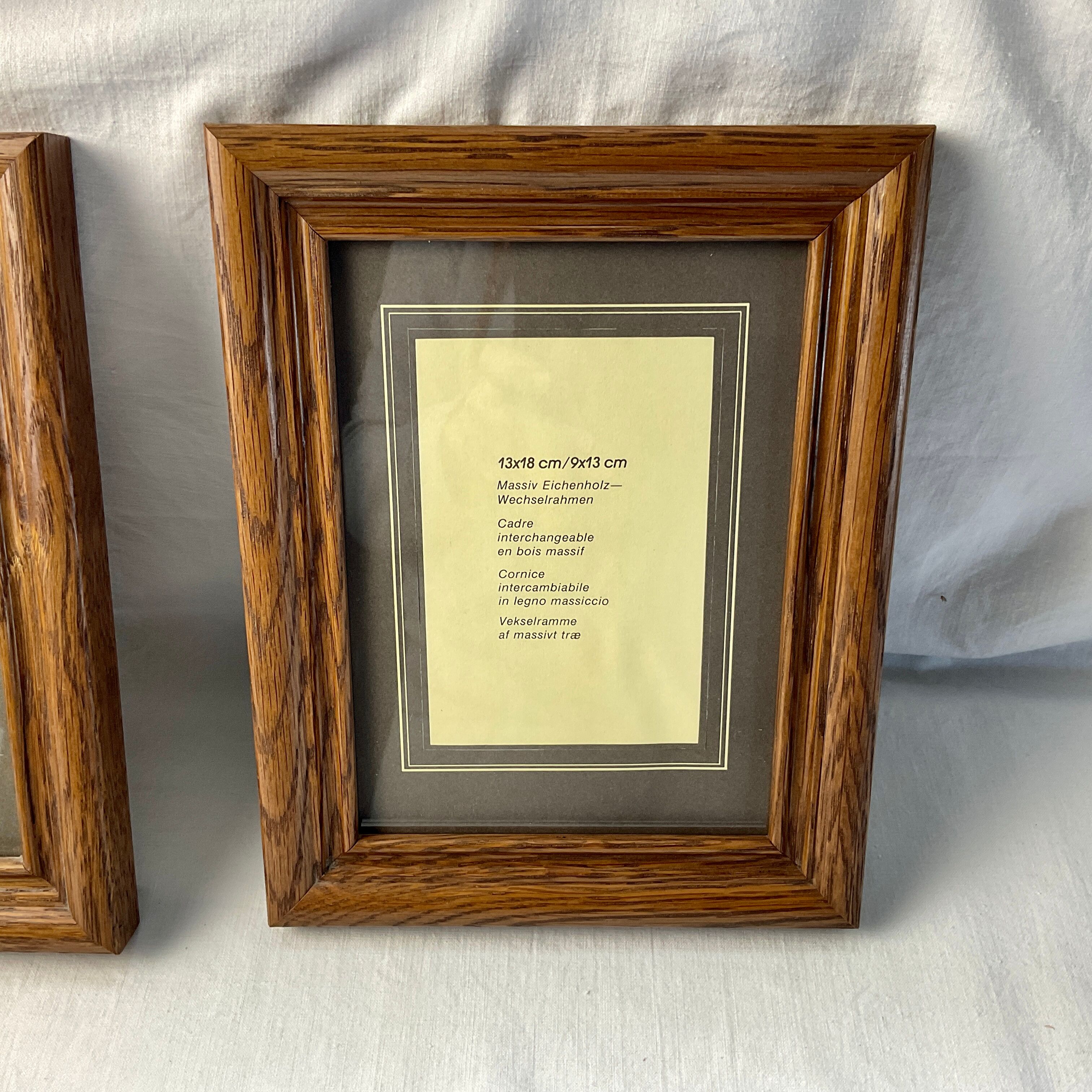 Set of 2 old frames in solid oak