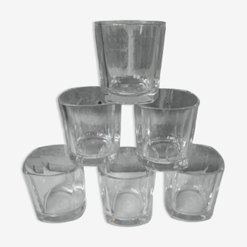 6 verres à eau de chez Esso