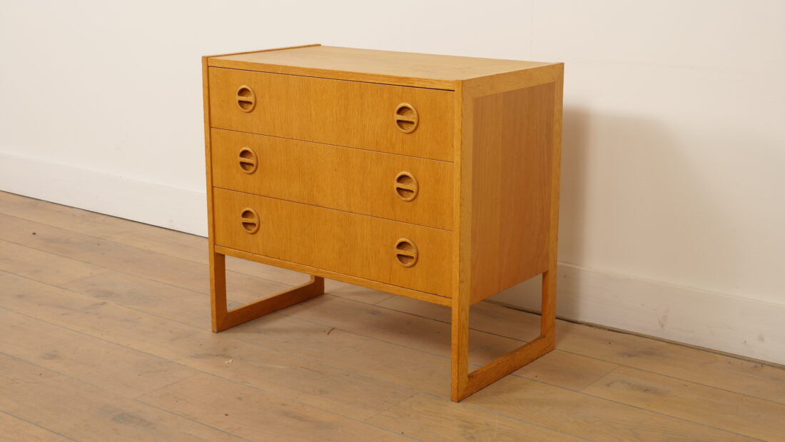 Commode vintage | 3 tiroirs | Arne Wahl Iversen | Chêne