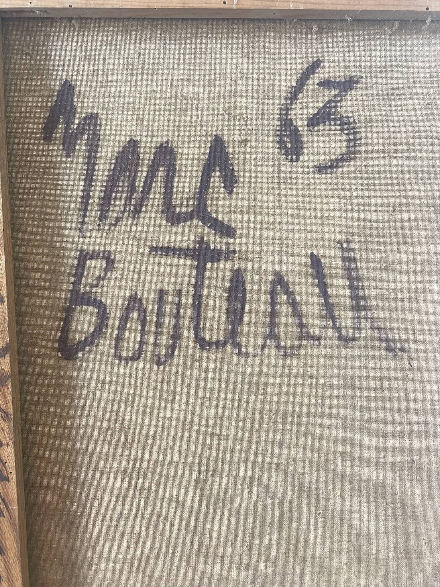 Countryside house landscape signed 1963