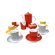 Coffee service for 6 people, milo designed by a. sadulski, karolina table porcelain plant, poland, 1