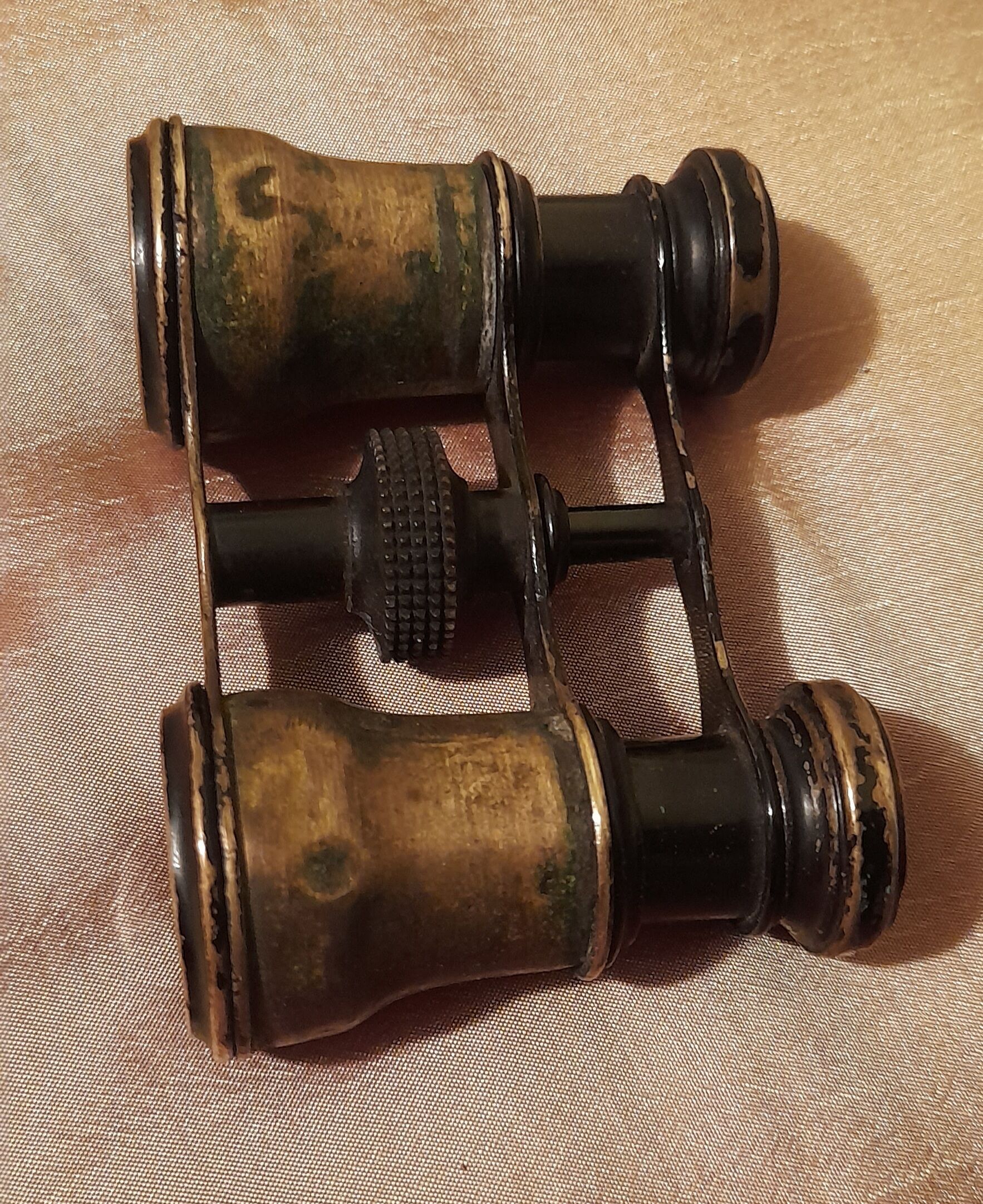 Theatre binoculars, Opera glasses, brass, vintage