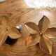 Duo of brass star candle holders