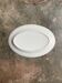 Plat ovale Longwy en terre de fer blanche et marron