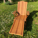 Rattan and wicker deck chair