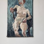 Huile sur toile, Femme française