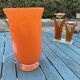 Orange glass vase