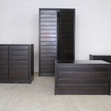 Buffet deux portes iroko teinté noir