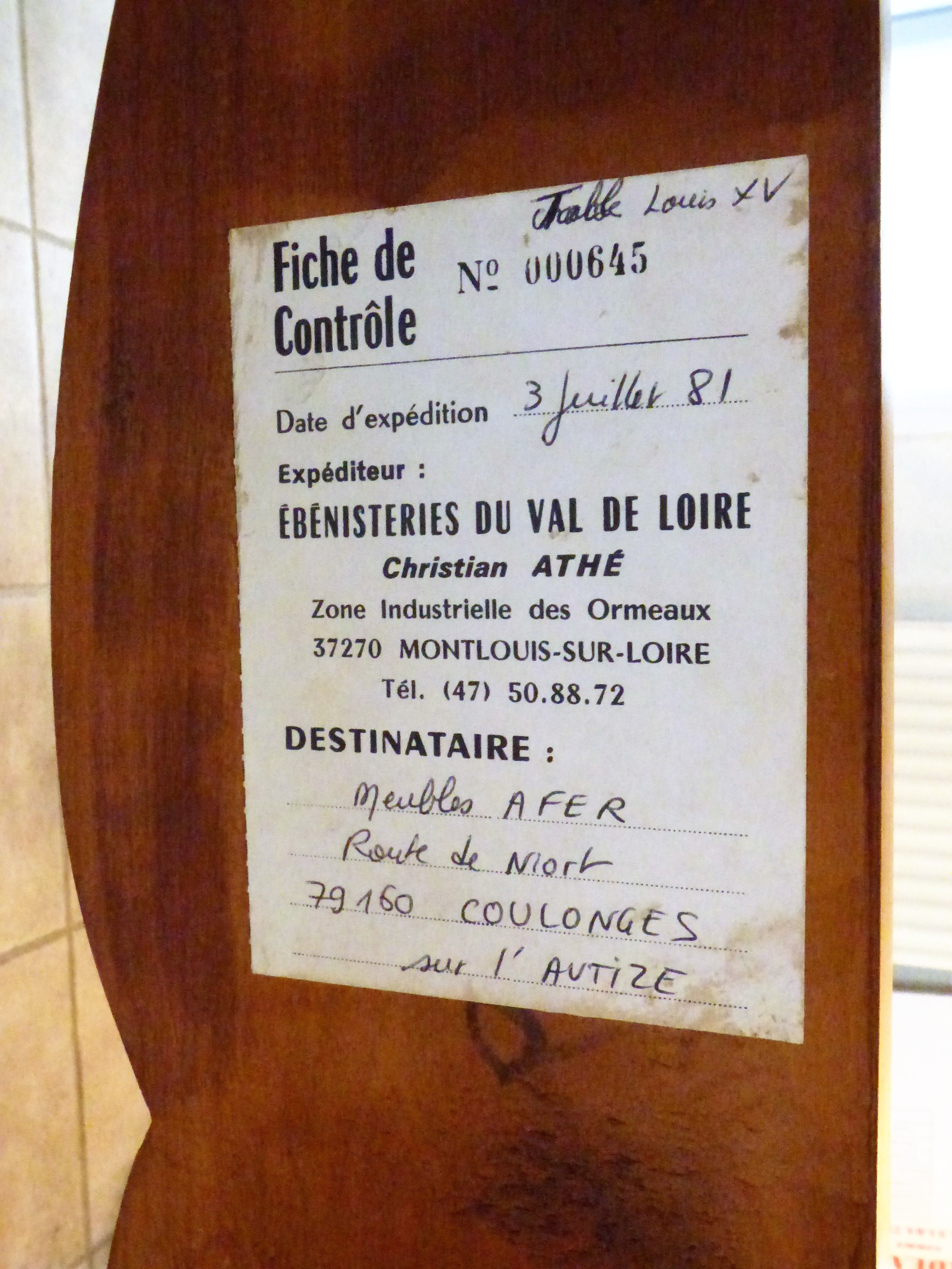 Table style Luis XV cherrywood