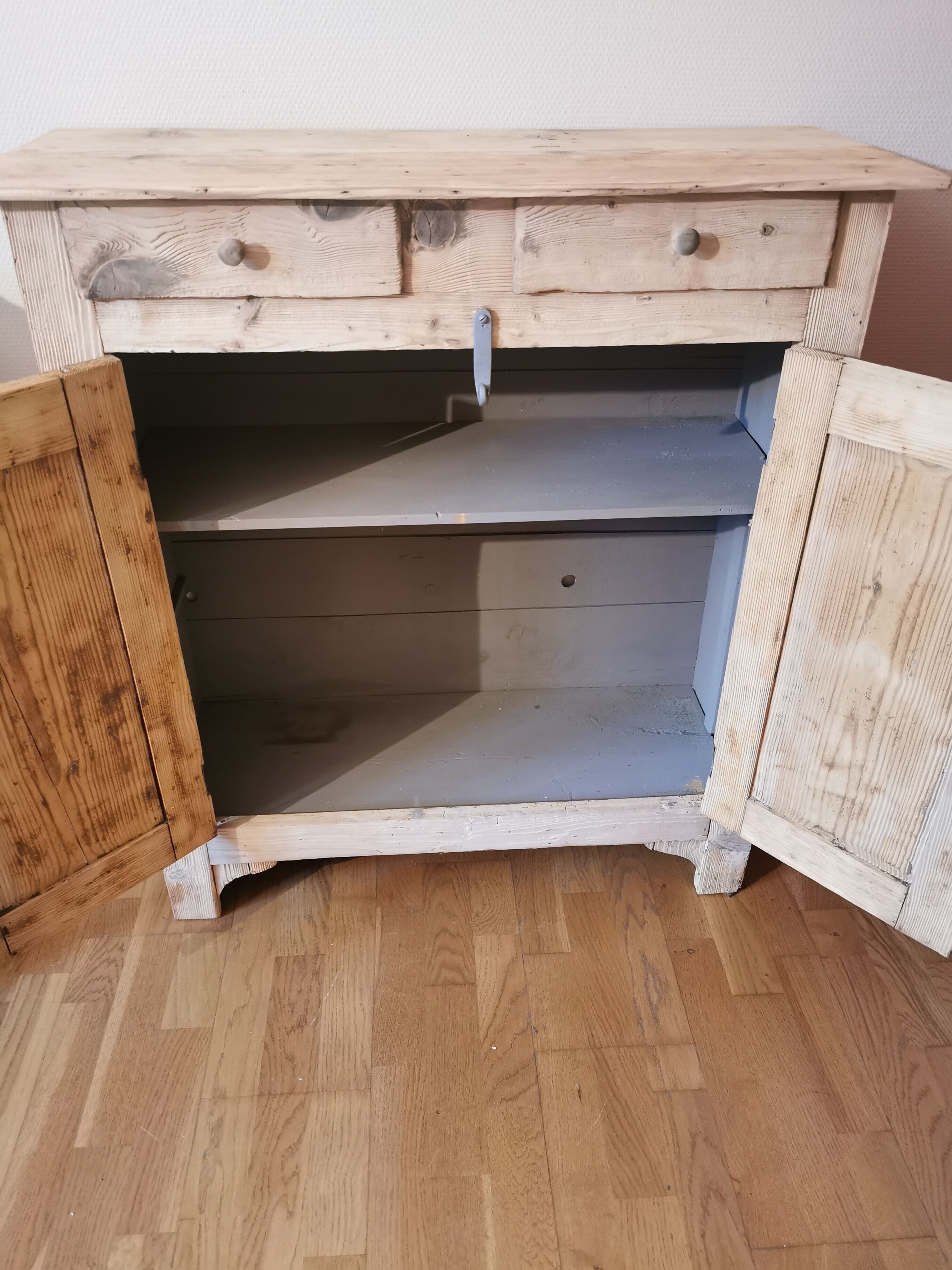 Parisian sideboard vintage raw wood