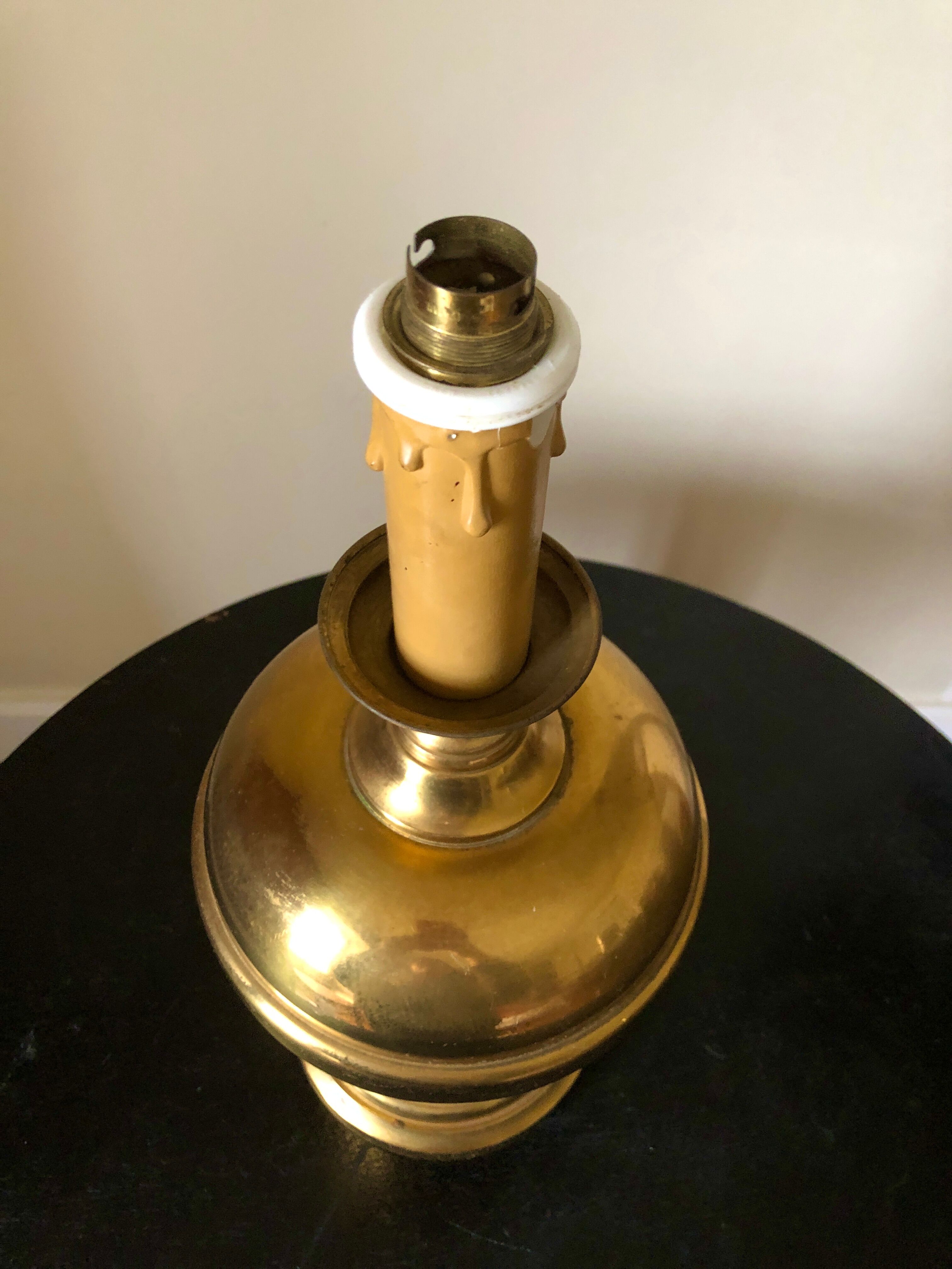 Brass ball lamp foot