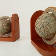 Pair of vintage World Map bookends 60s/70s