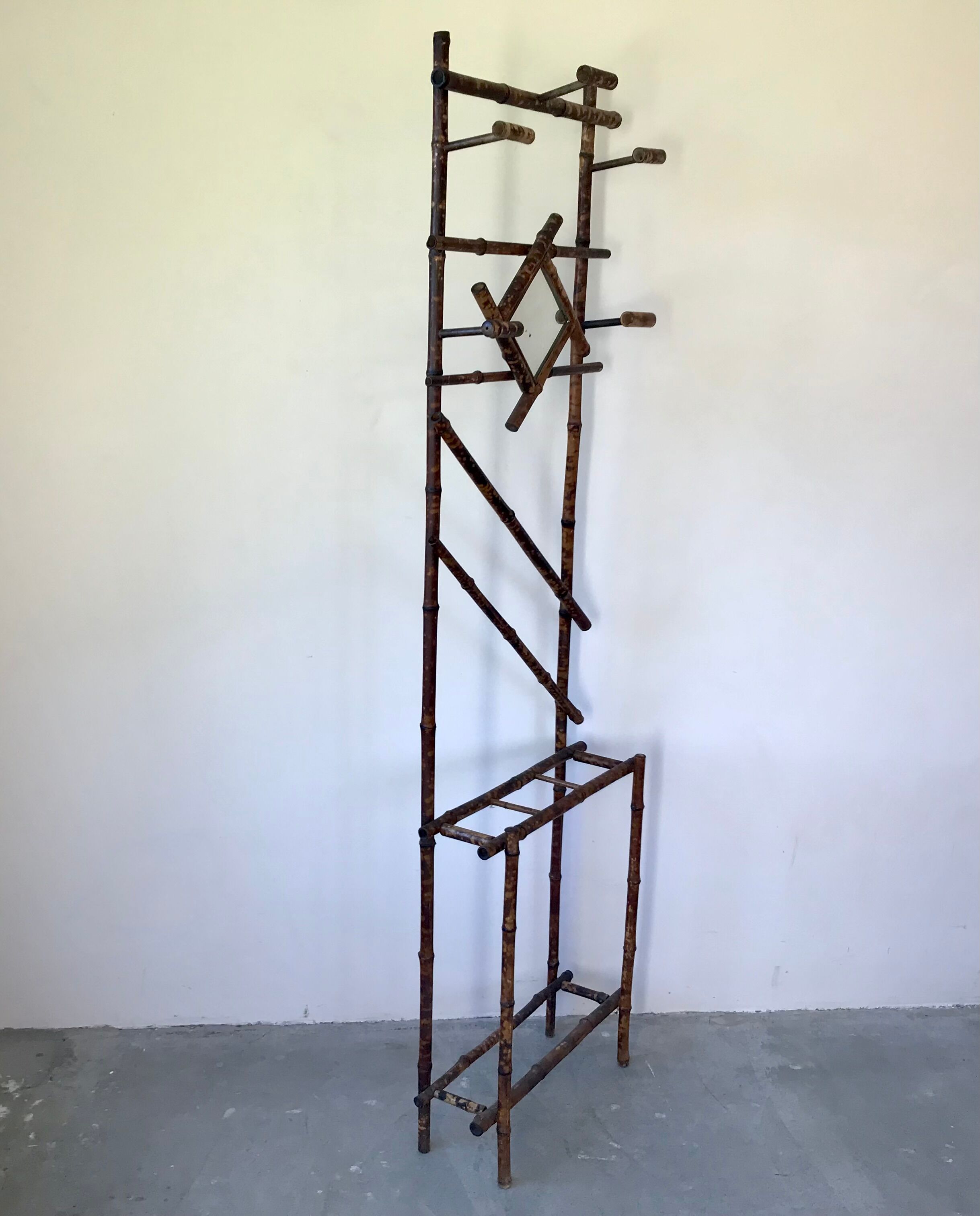 Bamboo coat rack cloakroom