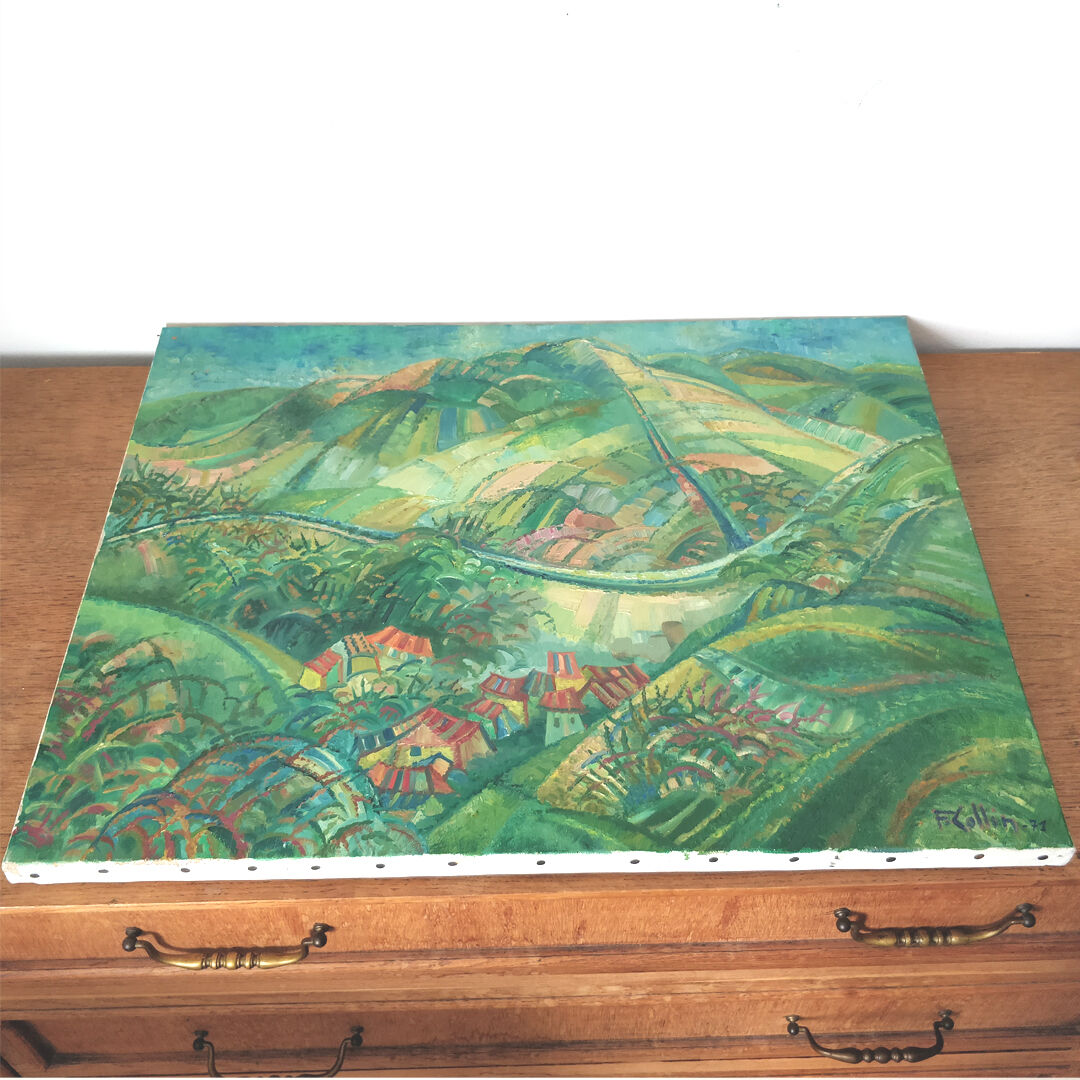 Cerdon's green and wine landscape picture