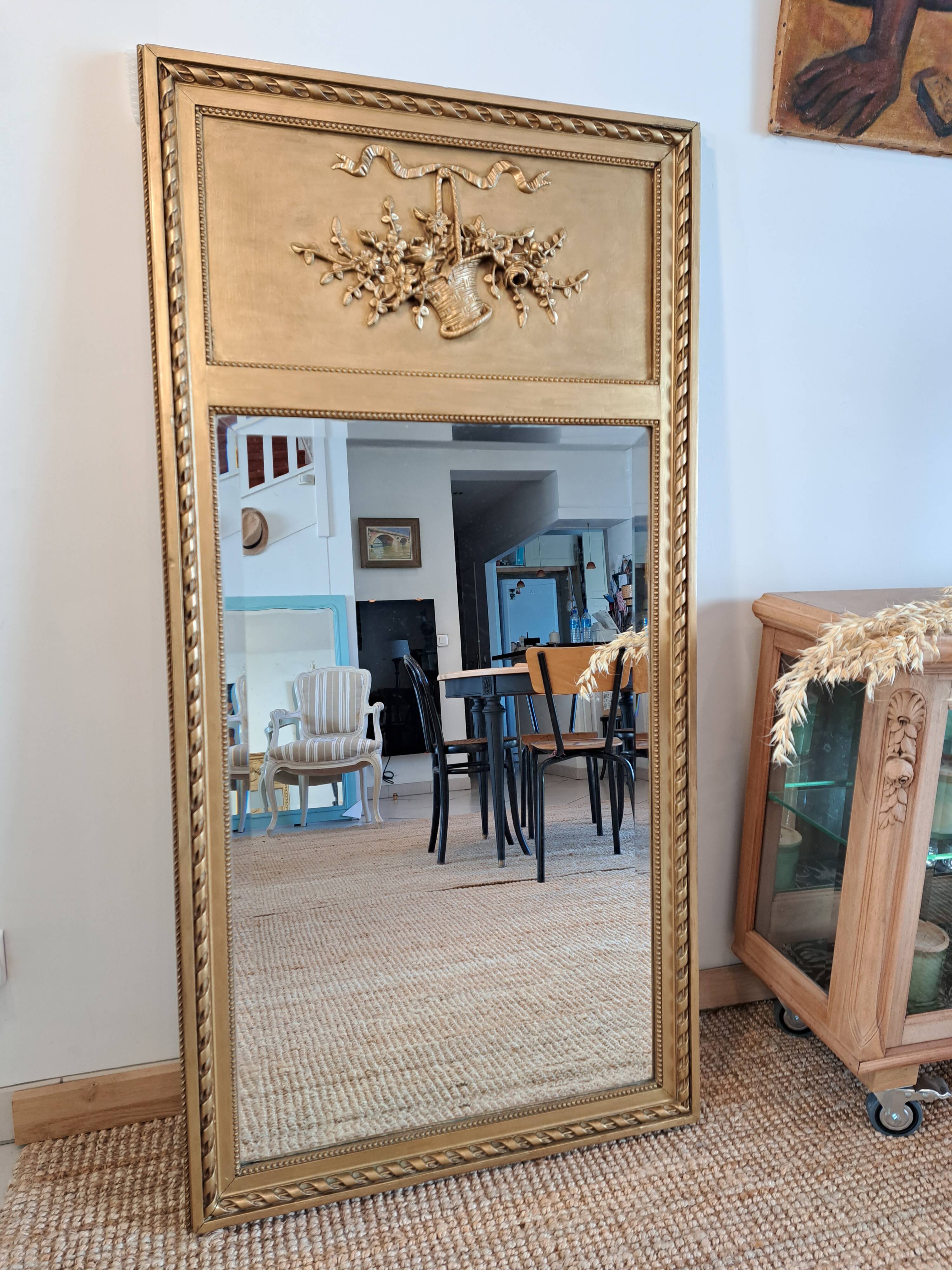Trumeau mirror in Louis XVI style